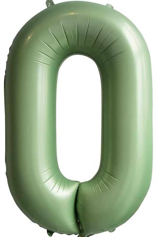Folienballon-Zahl-Grün-0